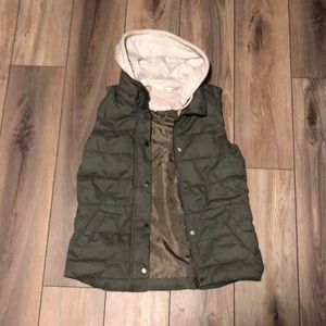 Olive Green Outerwear Vest